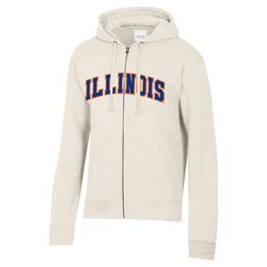 Image of FULL ZIP SWEATSHIRT VERSA TWILL ARCH ILLINOIS -  oatmealheather